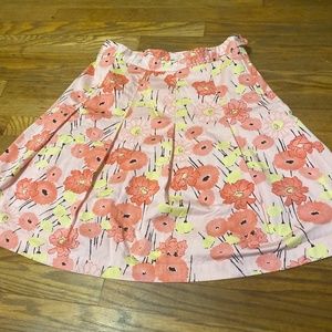Apostrophe pink pleaded floral skirt size 12p